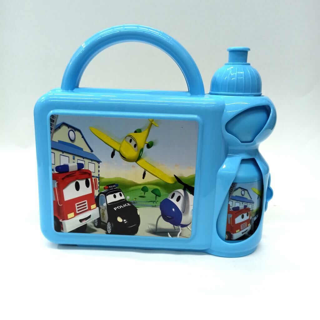 Plastik Kullanışlı Pratik Dekoratif Okul Beslenme Çantası ve Suluk