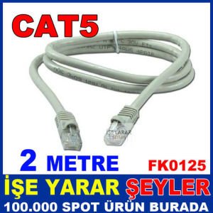 2 METRE CAT5 ETHERNET KABLOSU 2 UCU JACKLI