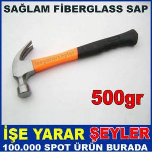 AMERİKAN MODEL KIRILMAYAN SAĞLAM FİBER SAPLI 500gr ÇATAL ÇİVİ ÇIKARTICI ve ÇAKICI ÇELİK ÇEKİÇ