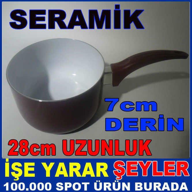 SERAMİK İÇYÜZEY YANMAZ YAPIŞMAZ SAPLI SÜTLÜK