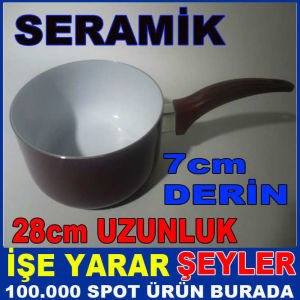 SERAMİK İÇYÜZEY YANMAZ YAPIŞMAZ SAPLI SÜTLÜK