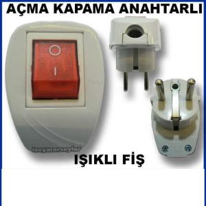 AÇMA KAPAMA ANAHTARLI TOPRAKLI ERKEK FİŞ