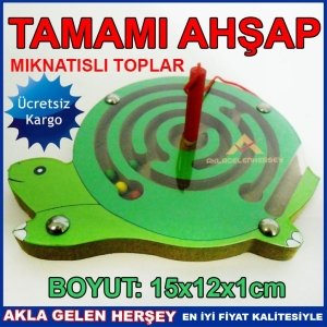 Ücretsiz Kargo ÇOCUKLAR İÇİN AHŞAP MAGNETİK KAPLUMBAĞA LABİRENT