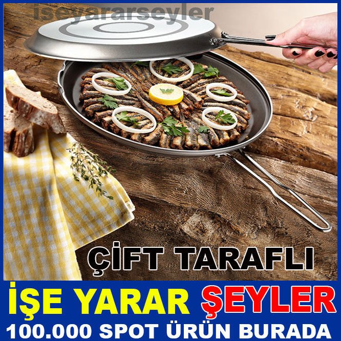 YANMAZ YAPIŞMAZ ÇİFT TARAFLI TEFLON BALIK TAVASI