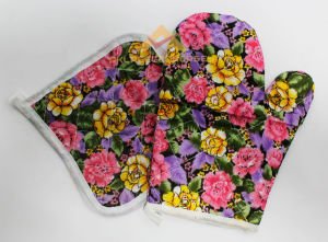 ASKILI 2'Lİ FIRIN ELDİVENİ,TUTACAK MUTFAK SETİ