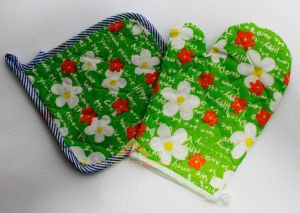 ASKILI 2'Lİ FIRIN ELDİVENİ,TUTACAK MUTFAK SETİ