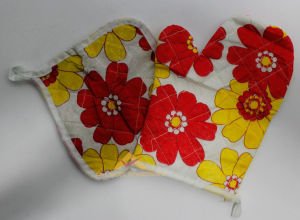 ASKILI 2'Lİ FIRIN ELDİVENİ,TUTACAK MUTFAK SETİ