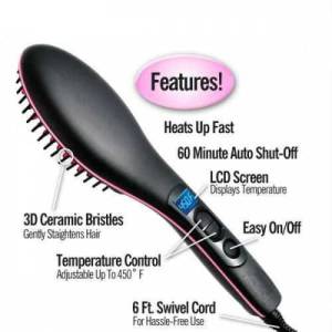 Seramik Başlıklı LCD Ekranlı Elektrikli Saç Düzleştirici Tarağı Isı Dereceli Düzleştirici Tarak