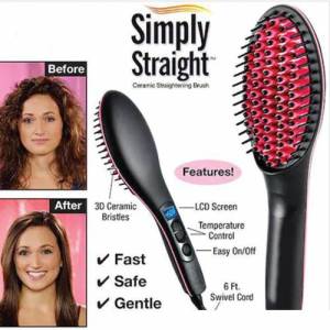 Seramik Başlıklı LCD Ekranlı Elektrikli Saç Düzleştirici Tarağı Isı Dereceli Düzleştirici Tarak