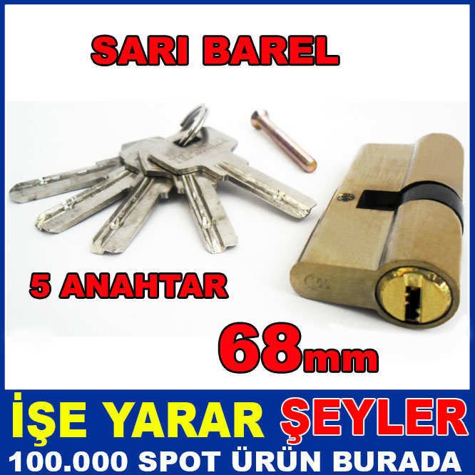 TRI-CYCLER 68MM 5 ANAHTARLI SARI BAREL KİLİT