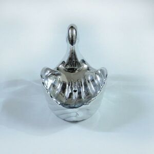 Kaliteli Plastik Üzeri Krom Kaplama Kuğu Sabunluk - Makyaj Süngerliği - Dekoratif Süngerlik - Mutfak