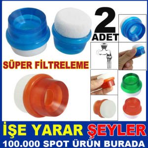 2 ADET SÜPER FİLTRELEYİCİ MUSLUK UCU SU FİLTRESİ