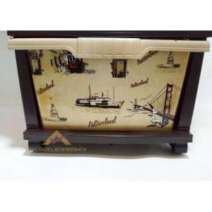 Büyük Boy 4 Çekmeceli İstanbul Desenli Komidin