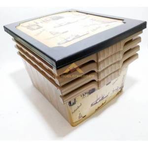 Büyük Boy 4 Çekmeceli İstanbul Desenli Komidin