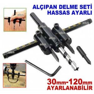 30-120mm ARASI AYARLI ALÇIPAN DELME PANÇ SETİ HER MATKAPA TAKILAN HASSAS ÖLÇÜ AYARLI DELİK KESİCİ -2