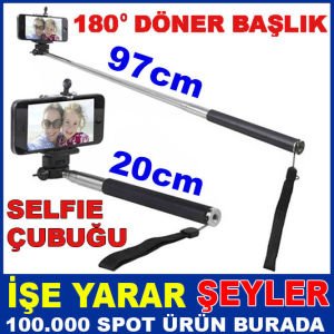 AYARLANABİLİR UZUNLUKTA SELFİE ÖZÇEKİM ÇUBUĞU