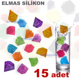 Elmas model silikon buz küpleri,içi sıvı dolu tekrar tekrar kullanılan sihirli elmas tanesi buzlar