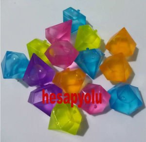 Elmas model silikon buz küpleri,içi sıvı dolu tekrar tekrar kullanılan sihirli elmas tanesi buzlar