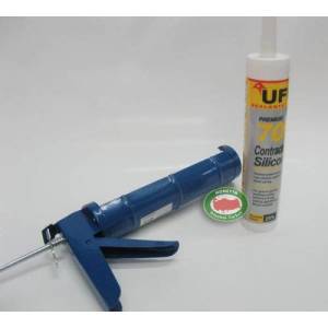 METAL SİLİKON TABANCASI+280gr ŞEFFAF SİLİKON SET