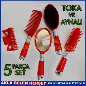 SAKLAMA ÇANTALI 5 PARÇA SAÇ BAKIM TARAK SETİ