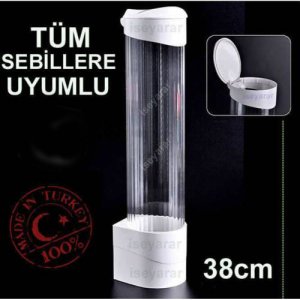 TÜM SU SEBİLLERİ İÇİN  Plastik BARDAK DİSPENSERİ ELEKTRİKLİ SU SEBİLİNE KOLAY MONTE EDİLEN BARDAKLIK