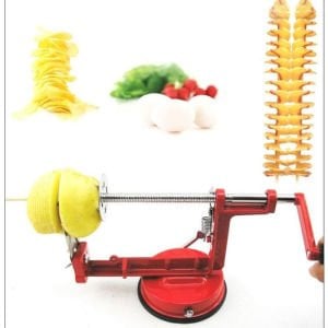 Paslanmaz Çelik Patates Dilimleyici Spiral Çubukta Patates Cips Yapma Sebze Dilimleme Aleti