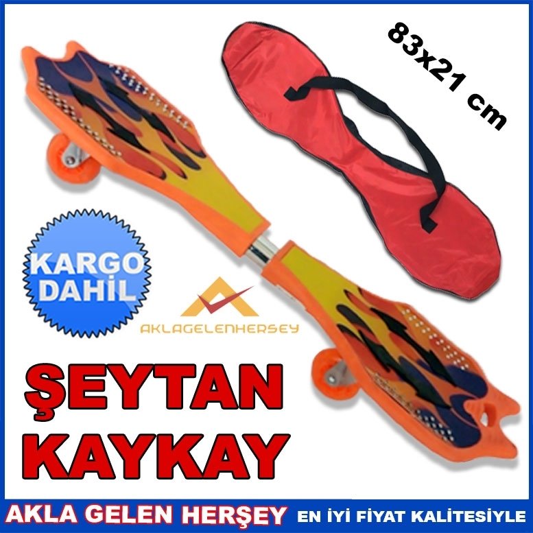 İKİ SİLİKON TEKERLEKLİ KIVRAK ŞEYTAN KAYKAYI KD