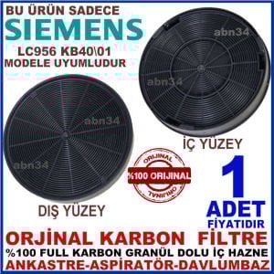SİEMENS ANKASTRE DAVLUMBAZ FİLTRESİ LC956 KB40\01 MODEL DAVLUMBAZ İÇİN GRANÜL KARBONLU FİLTRE