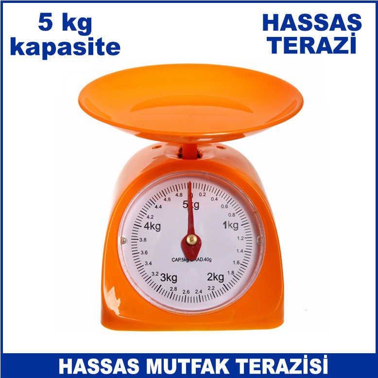 5 kg Kapasiteli İbreli Hassas Mutfak Terazisi 40 gr Hassasiyetli Tartı