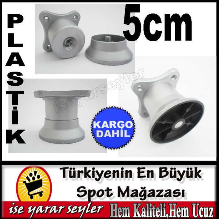 5cm ÇOK AMAÇLI KALIN,PLASTİK MOBİLYA AYAĞI KD