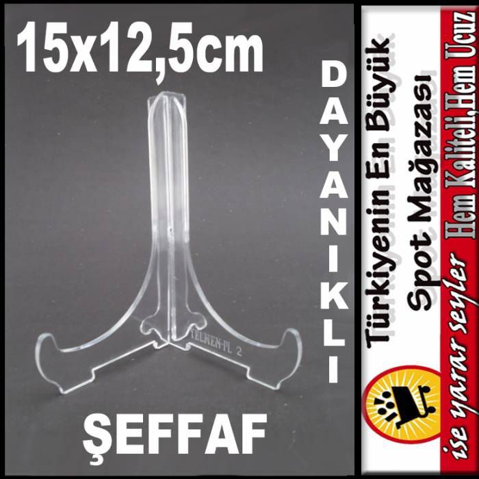 15X12,5cm ŞEFFAF PLASTİK MALZEME TEŞHİR AYAĞI