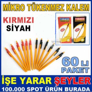 Mikro 33 60 Adet Ekonomik Tükenmez Kalem Seti Kd