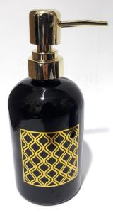 Kaliteli Yaldızlı Siyah Camdan Üretilmiş Sıvı Sabunluk (Karo)    Kaliteli Ham Maddeden Üretilmiştir