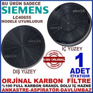 SİEMENS ANKASTRE DAVLUMBAZ FİLTRESİ LC40655 MODEL DAVLUMBAZ İÇİN GRANÜL KARBONLU FİLTRE