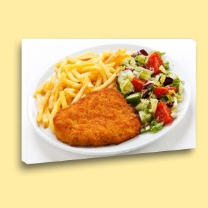 ŞİNİTZEL TABAĞI 7 değişen ölçü ORİJİNAL KANVAS TABLO