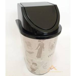 Vintage Desenli 5 Parça Kirli Çamaşır Banyo Seti