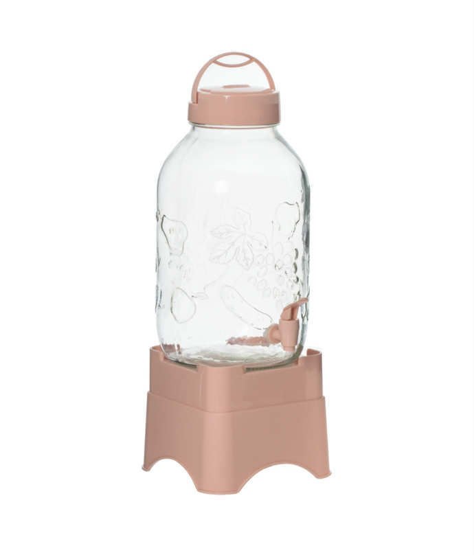 5 litre Altlıklı Musluklu cam damacana,musluklu çok amaçlı cam kavanoz alt kaideli ortaboy su sebili