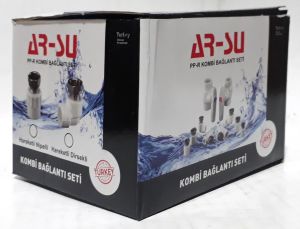 8 Parça Ar-Su Hareketli Dirsekli Kaliteli Kombi Bağlantı Seti    Kaliteli Malzemeden Üretilmiştir