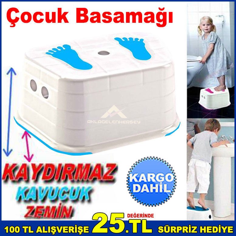 Yükseltici Basamak Dekoratif Çocuk Basamağı Kaymayı Önleyen Kauçuk Zeminli Çocuk Tabure,Oturak