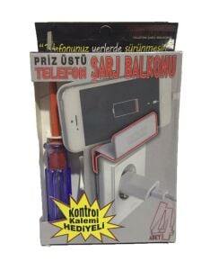 Telkon Priz Üstü Telefon Şarj Balkonu (Kontrol Kalem Hediyeli)