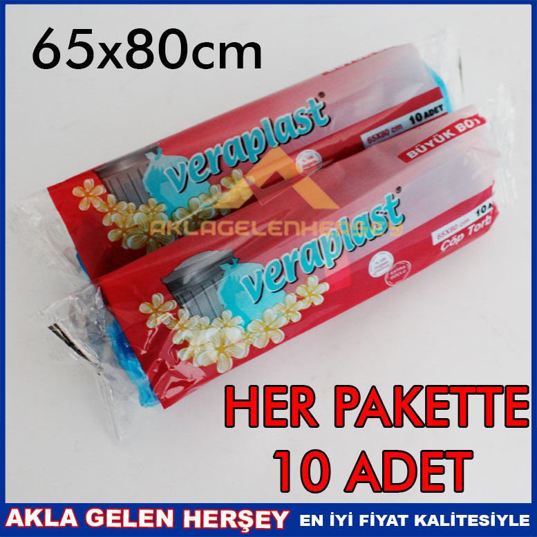 VERAPLAST BÜYÜK BOY 65x80cm ÇÖP TORBASI
