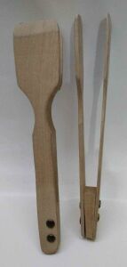 Ahşap Spatula Tahta Maşa Doğal El Yapımı B-4