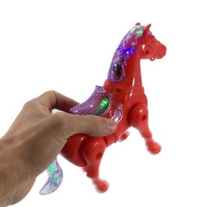 Pille Çalışan Müzikli Işıklı Hareketli Koşan Oyuncak At 21 cm