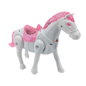 Pille Çalışan Müzikli Işıklı Hareketli Koşan Oyuncak At 21 cm