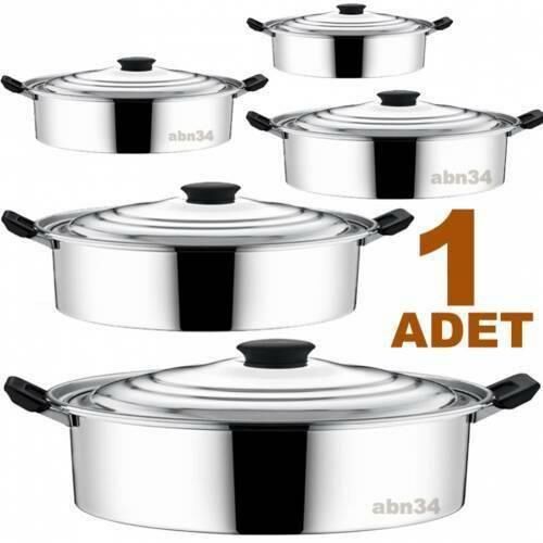 1adet Çift Kulplu Ø30cm Alüminyum Karnıyarık Pilav Tenceresi Boyasız Naturel Sağlıklı SığTip Tencere