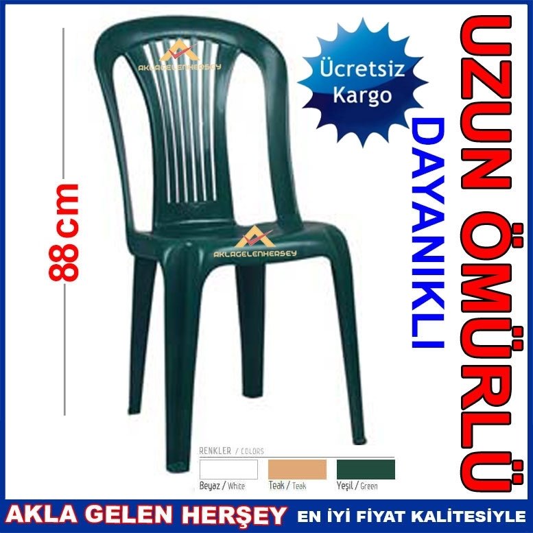 Ücretsiz Kargo ŞENYAYLA 1.KALİTE SAĞLAM SERT PLASTİK SANDALYE