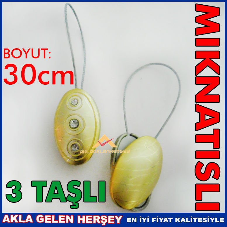 DEKORATİF GOLD MIKNATISLI PERDE TOPLAMA MANDALI