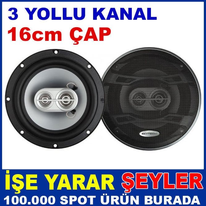 SKYTECH 300 W MIKNATISLI İKİLİ ARAÇ HOPARLÖRÜ