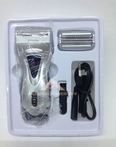 Sinek Kaydı Traş İçin Çift Motorlu Yedek Bıçaklı Şarjlı Sakal Traş Makinesi Ergonomik Tıraş Makinesi