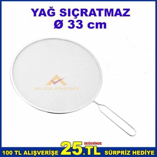 Yağ Sıçratmalarını Önleyen Metal Saplı Yağ Sıçratrmaz